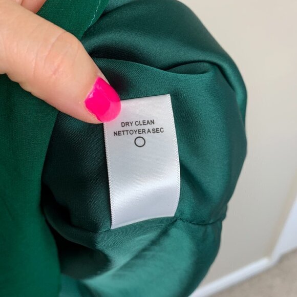 Trina Turk Green Silk Beaded Countess Blouson Mini Dress Size 6 - Picture 8 of 11